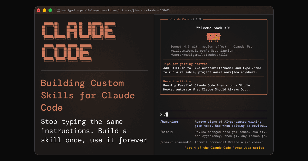 Building Custom Slash Commands and Skills for Claude Code